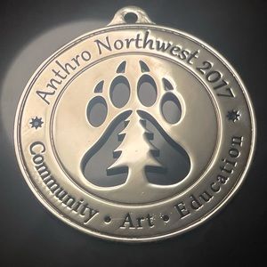 Anthro Northwest 2017 Con Badge Furry Fandom Fursuit Convention Rare Metal Medal